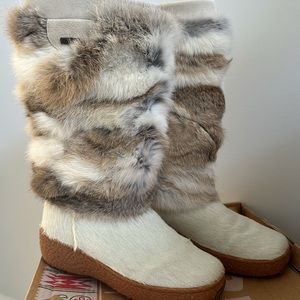 Oscar Norma White Fur Boots - Handmade in Italy